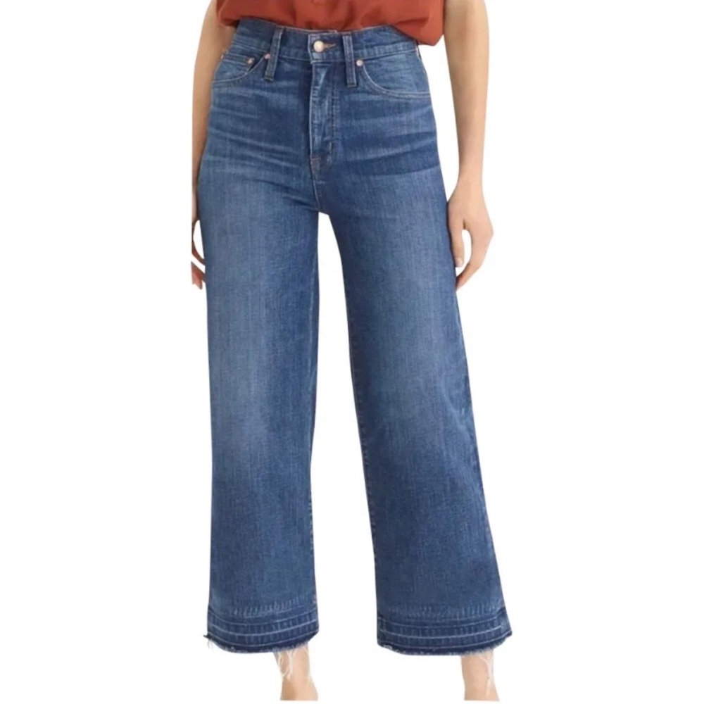 J Crew Point Sur High Rise Wide Leg Crop jean 28